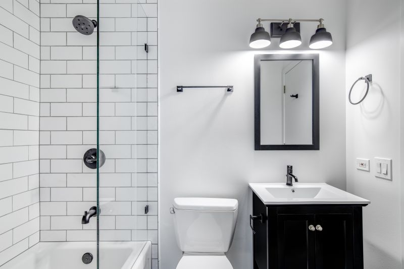Modern Bathroom with Matte Black Fixtures